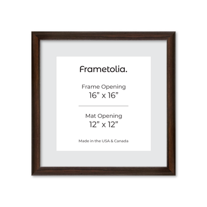 16" x 16" Dark Oak Hudson Wall Frame