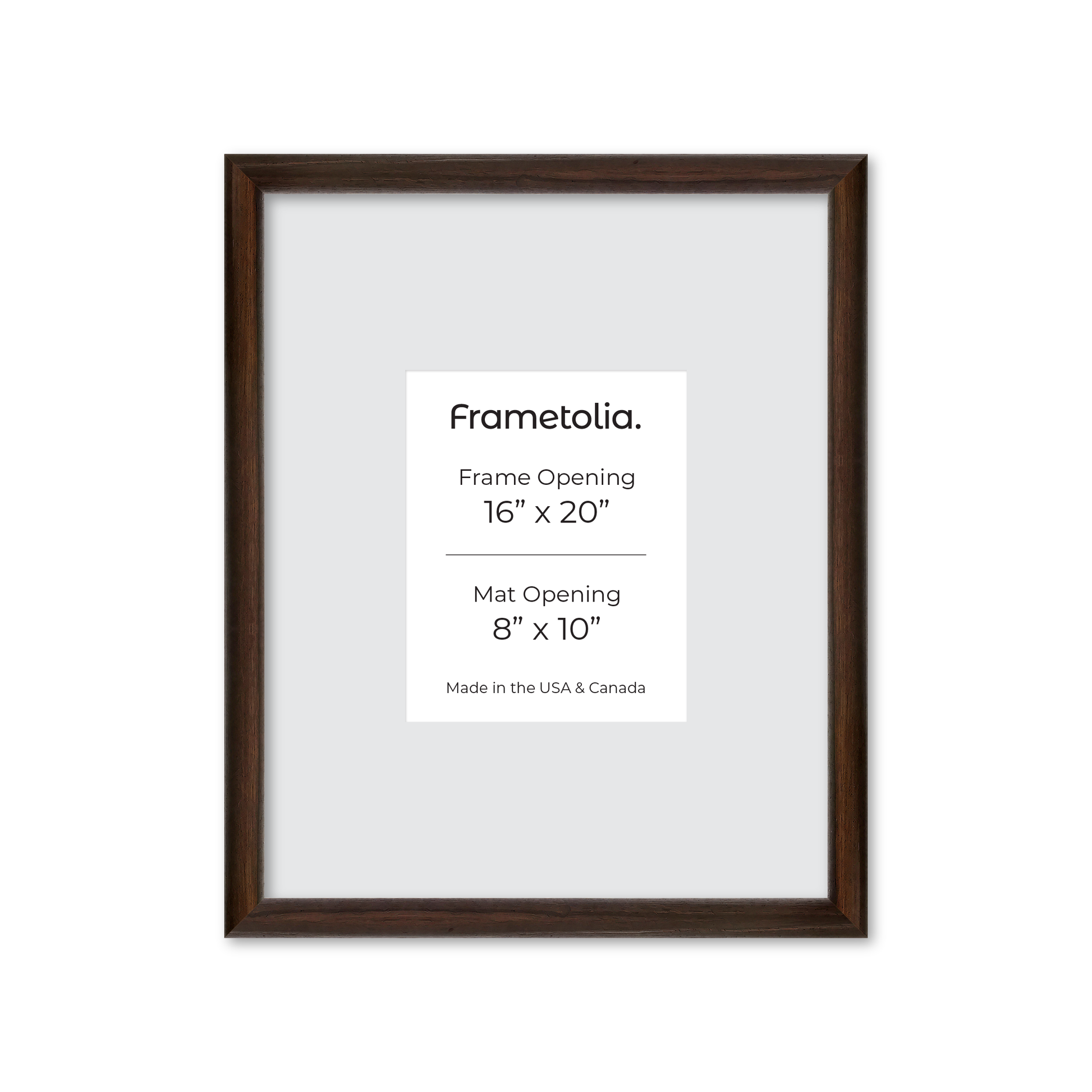 16" x 20" Dark Oak Hudson Wall Frame