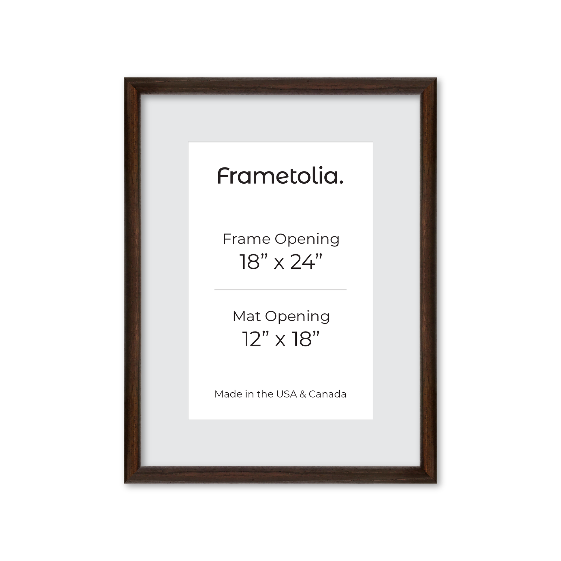 18" x 24" Dark Oak Hudson Wall Frame