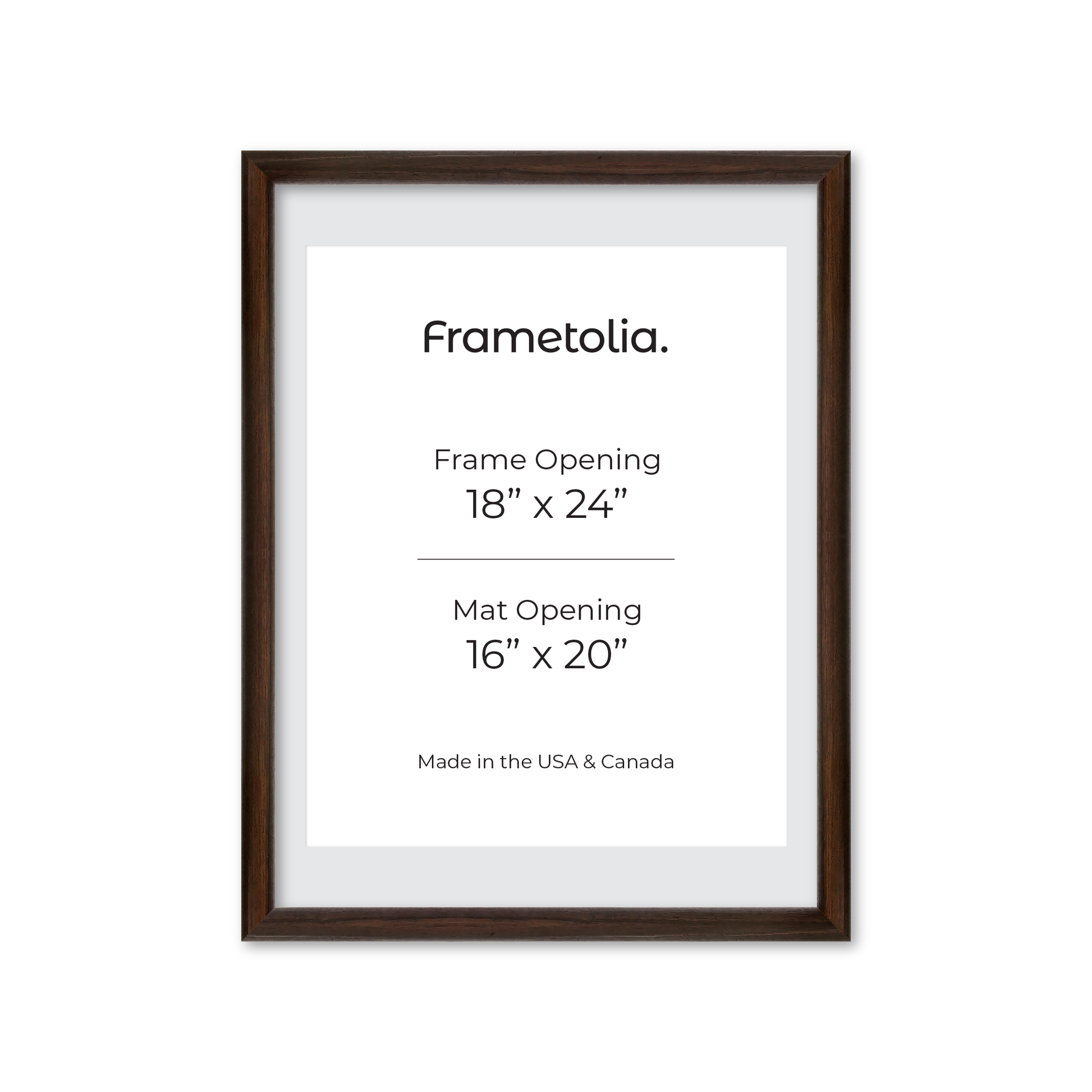 18" x 24" Dark Oak Hudson Wall Frame