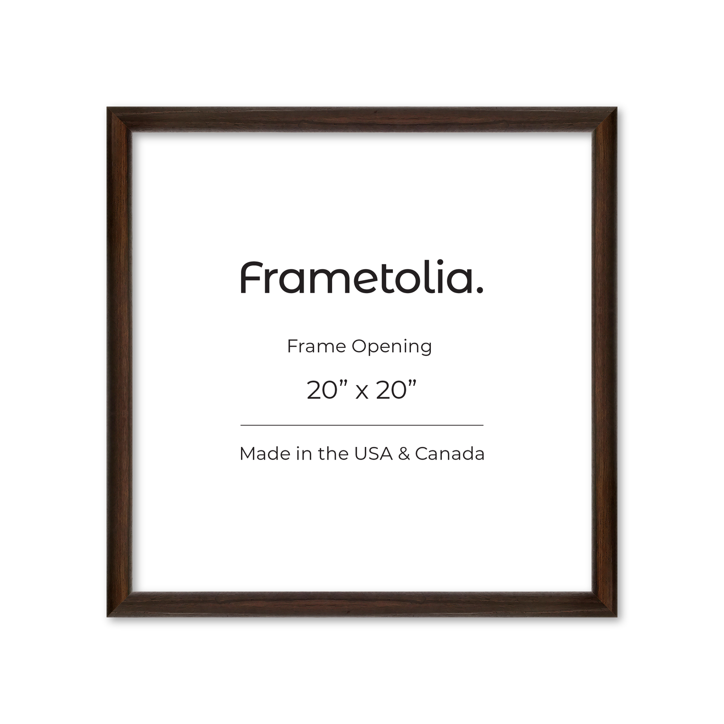 20" x 20" Dark Oak Hudson Wall Frame