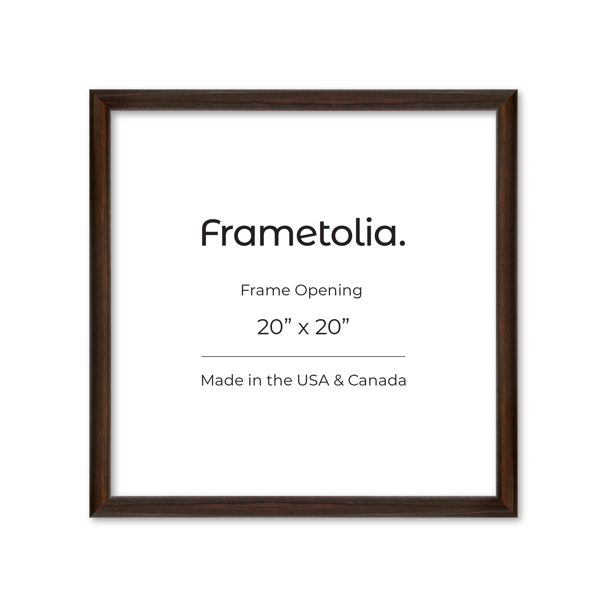 20" x 20" Dark Oak Hudson Wall Frame
