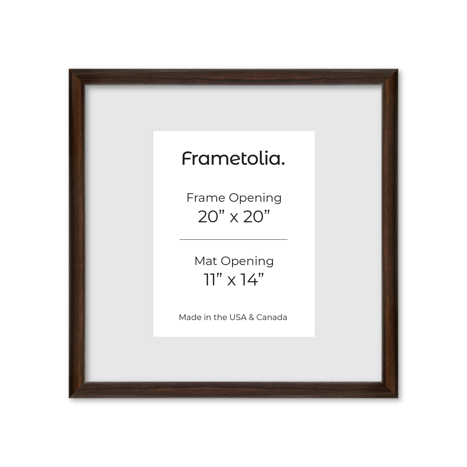 20" x 20" Dark Oak Hudson Wall Frame