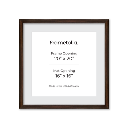 20" x 20" Dark Oak Hudson Wall Frame