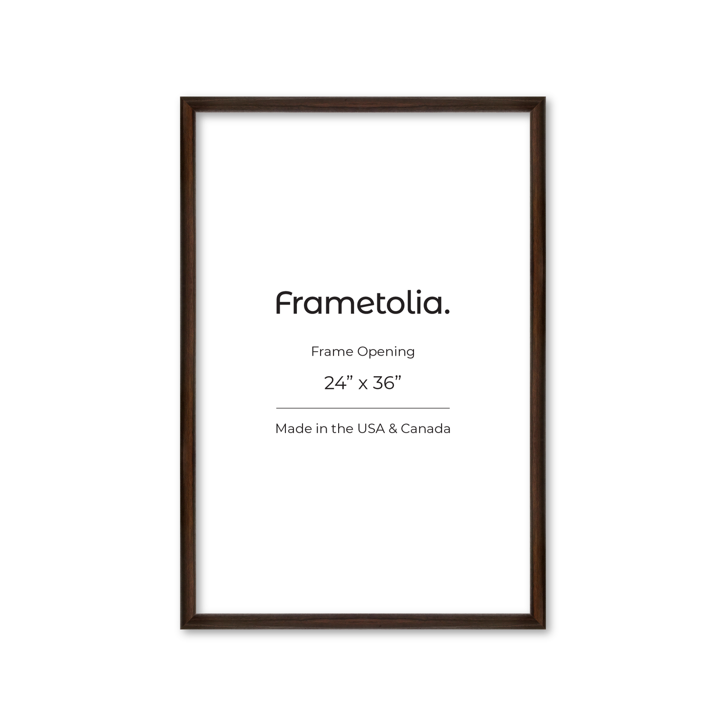 24" x 36" Dark Oak Hudson Wall Frame