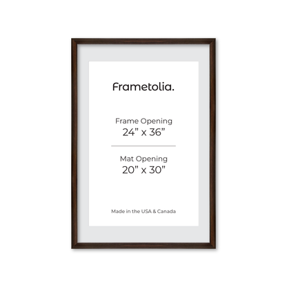 24" x 36" Dark Oak Hudson Wall Frame