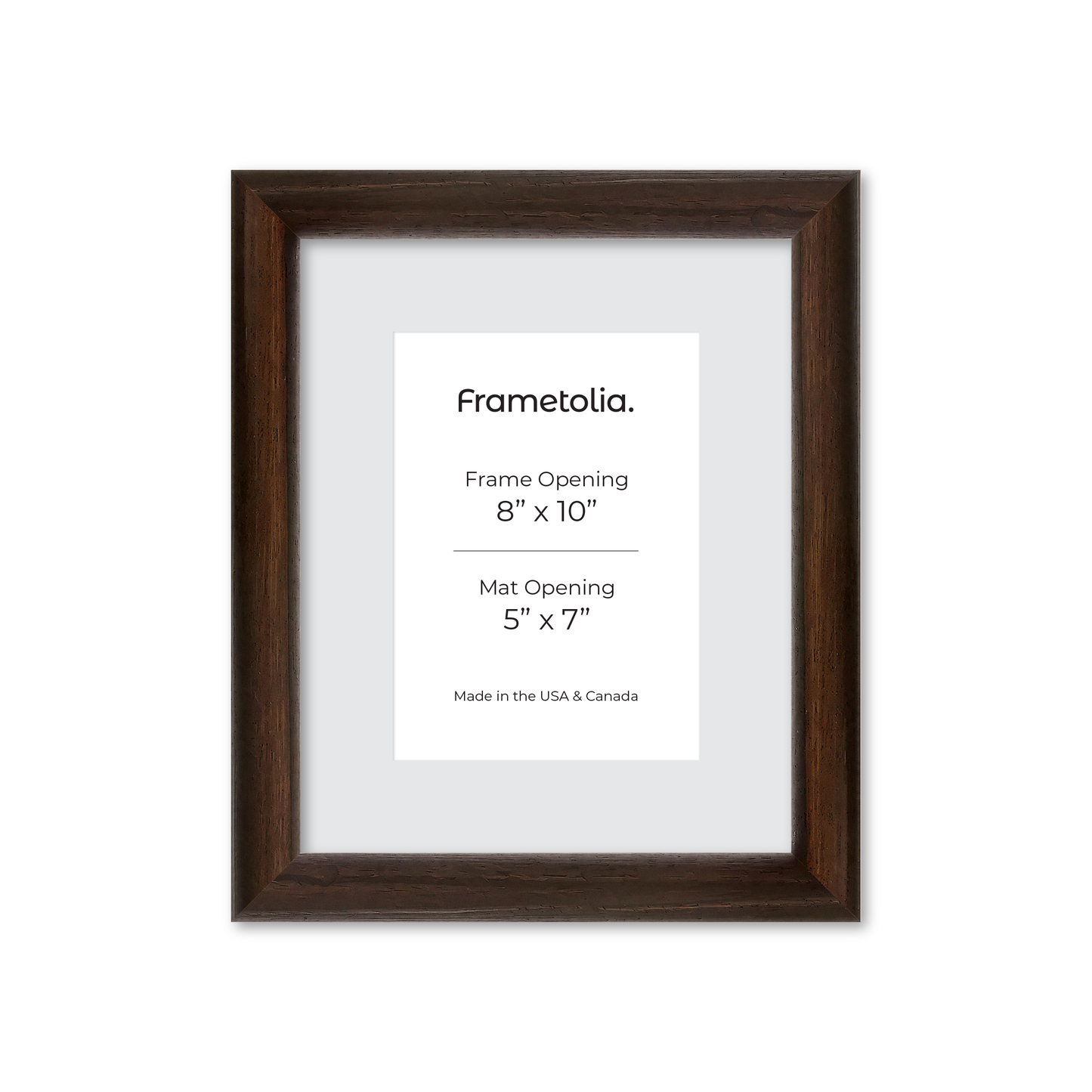 8" x 10" Dark Oak Hudson Wall Frame
