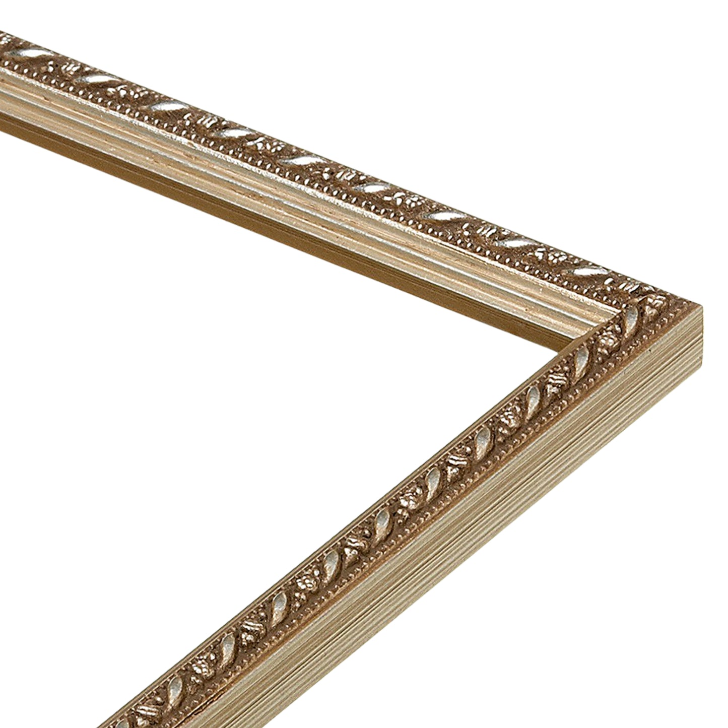 Silver Leaf Contemporary Narrow Width Table Top Frame