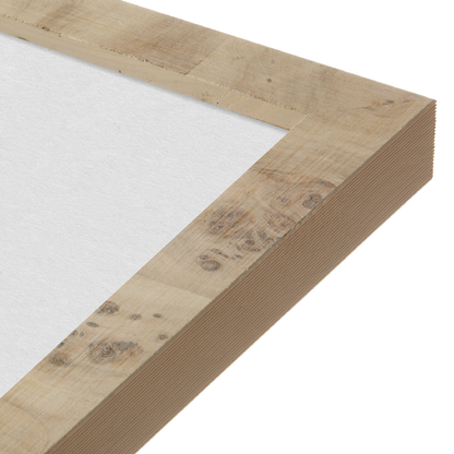 White Burlwood Medium Width Wall Frame