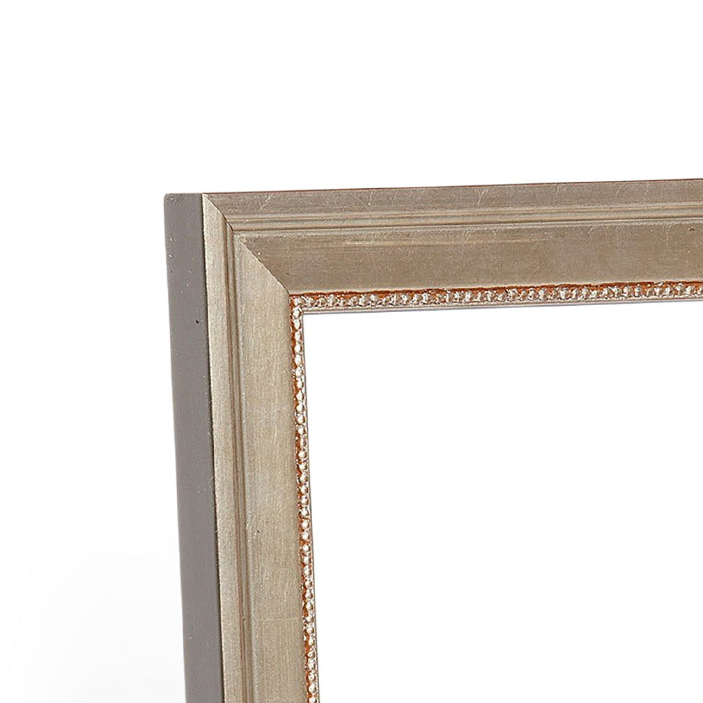 Gilded Silver Distressed Narrow Width Table Top Frame