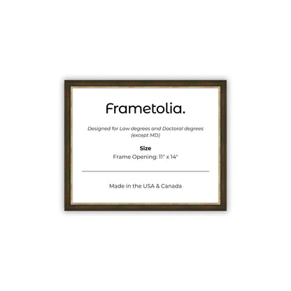11" x 14" Black and Gold FAMILY  Diploma Frame - No Mat