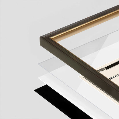 Black and Gold FAMILY Wall Frame corner Close up with layers broken out