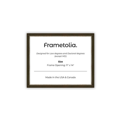 11" x 14" Black and Silver FAMILY  Diploma Frame - No Mat