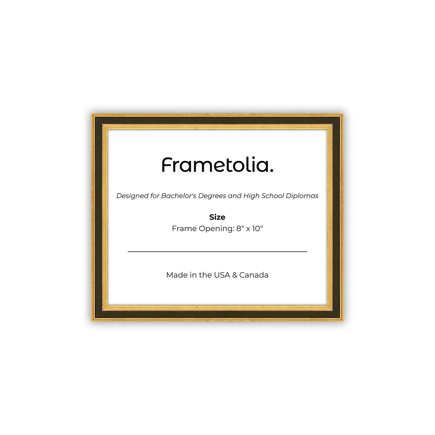 8" x 10" Gilded Gold FAMILY Diploma Frame - No Mat