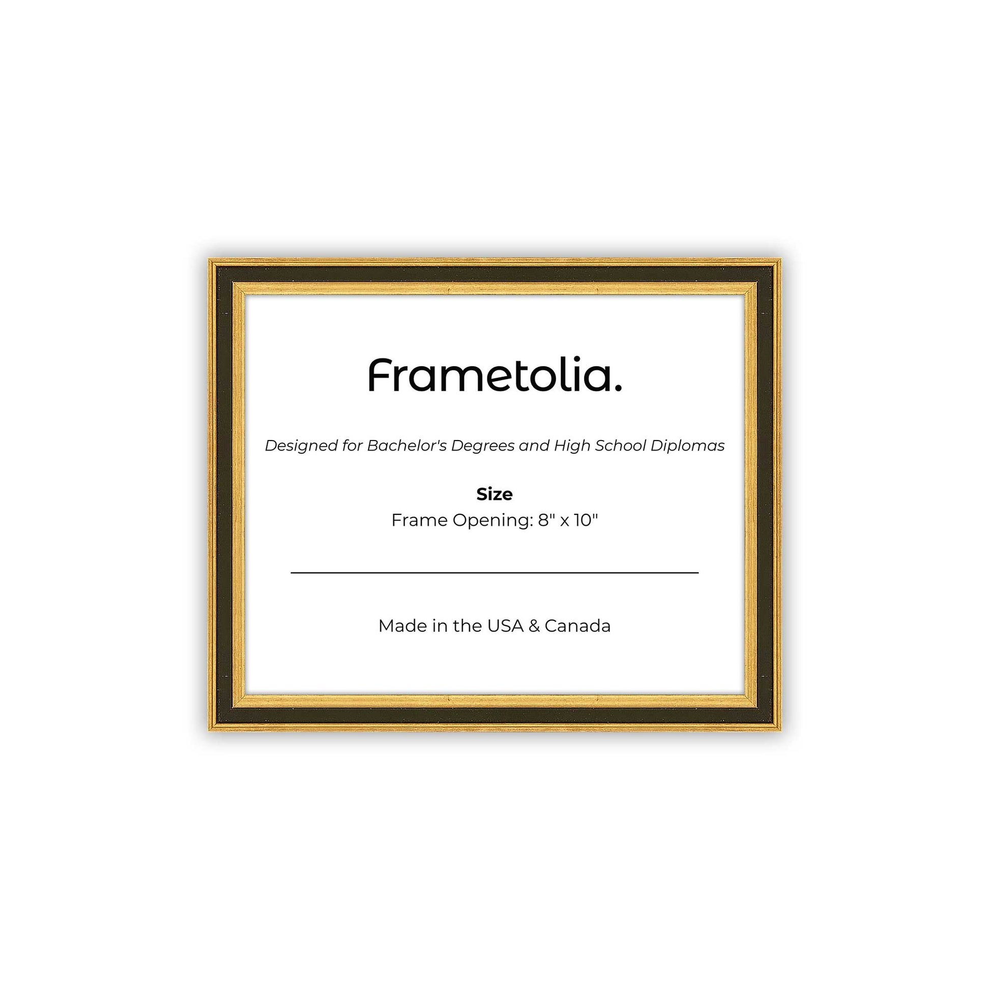8" x 10" Gilded Gold FAMILY Diploma Frame - No Mat