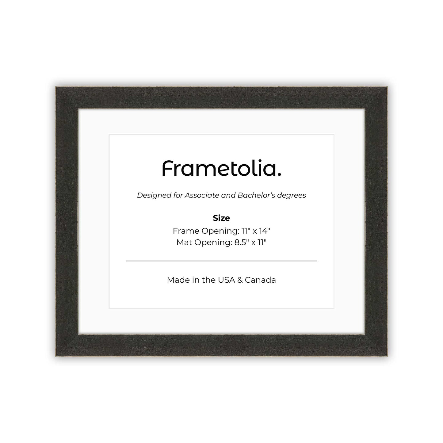 11" x 14" Village Coal FAMILY  Diploma Frame with mat -  8.5 x 11 opening
