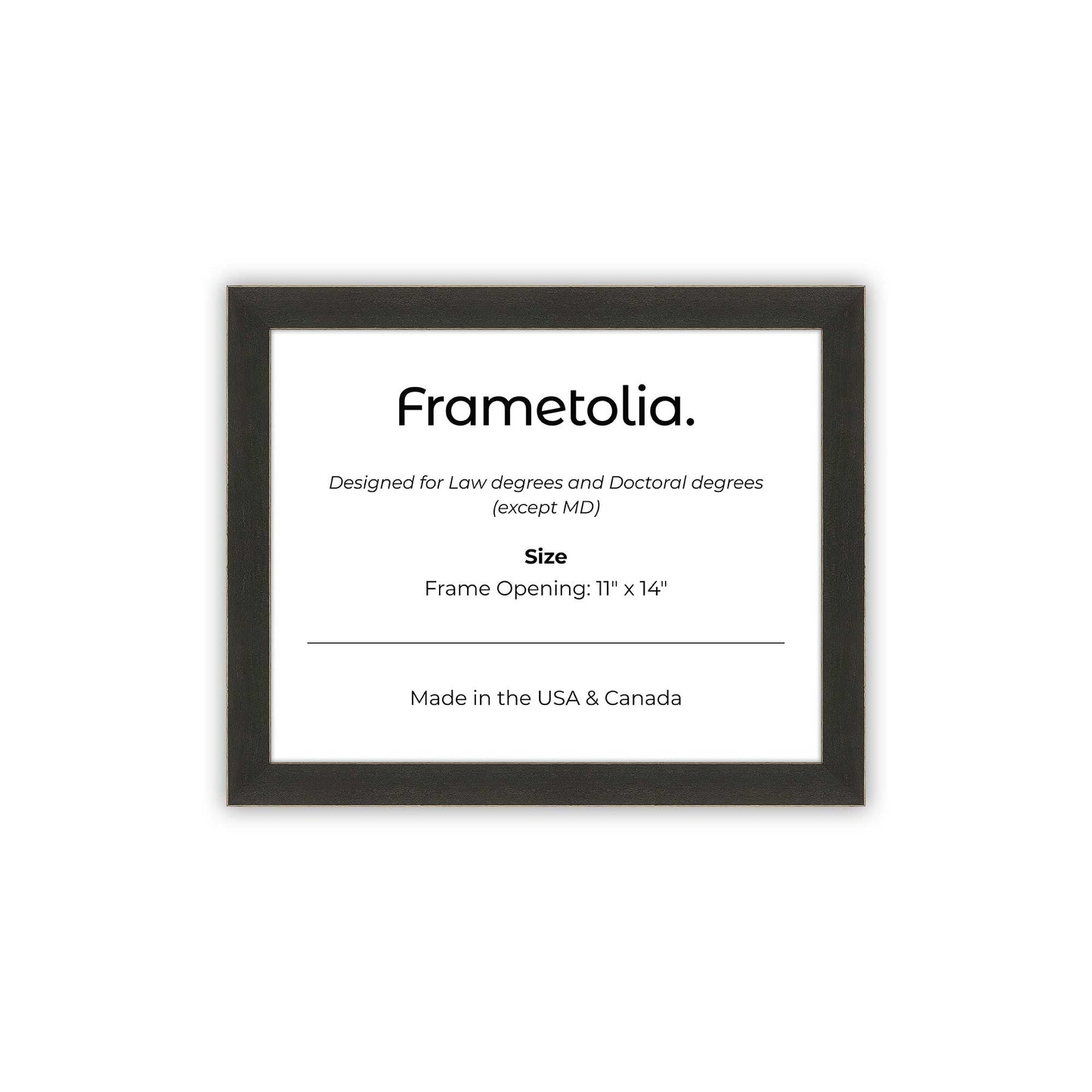 11" x 14" Village Coal FAMILY  Diploma Frame - No Mat