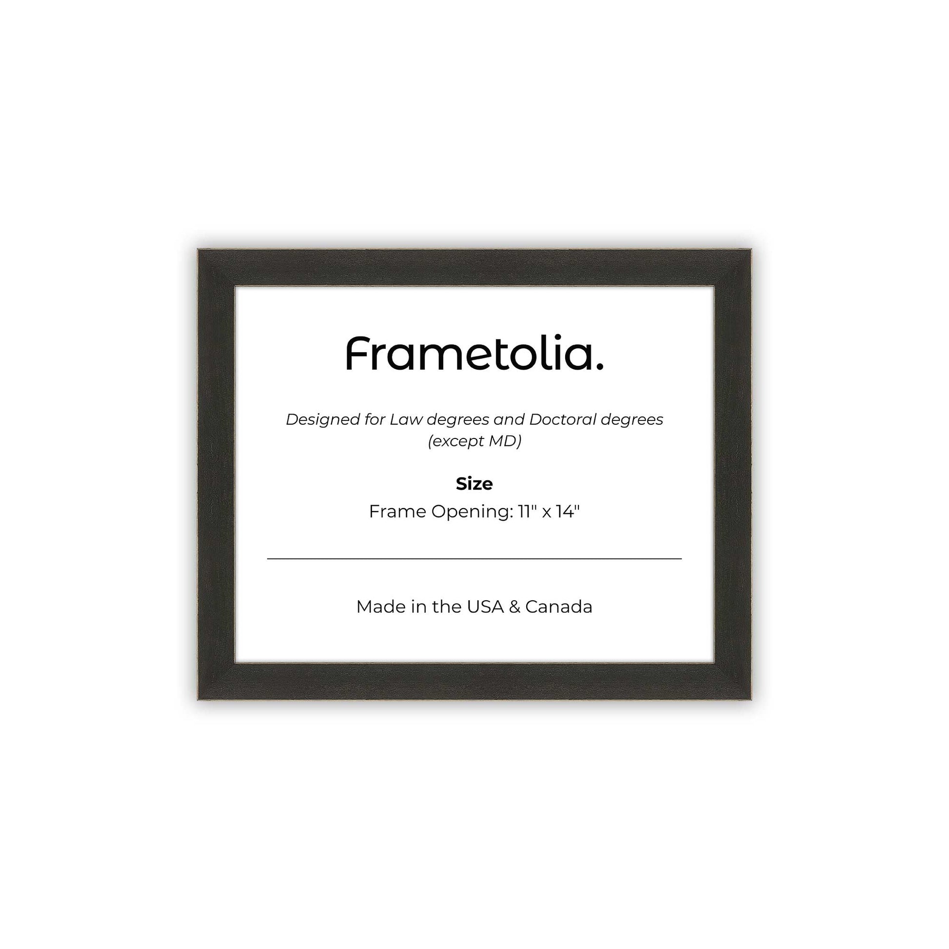 11" x 14" Village Coal FAMILY  Diploma Frame - No Mat