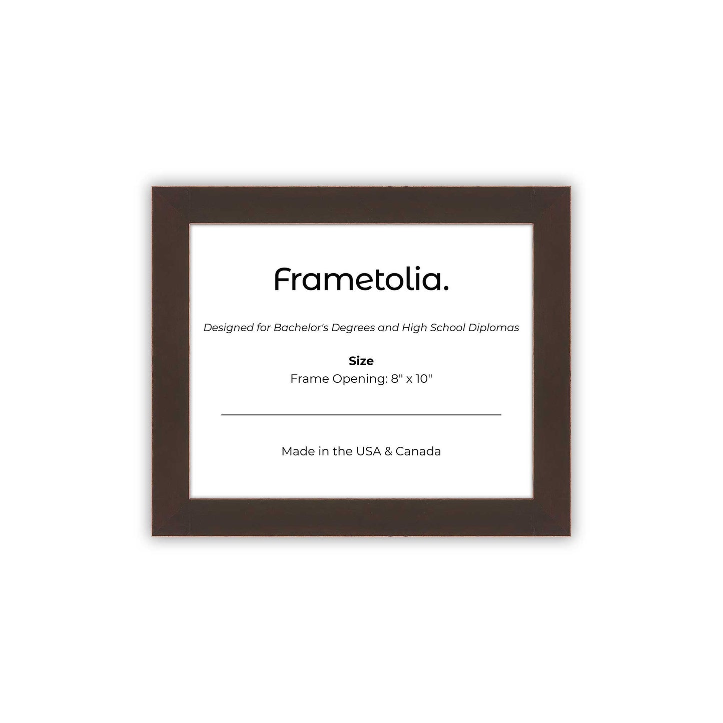 8" x 10" Mahogany FAMILY Diploma Frame - No Mat