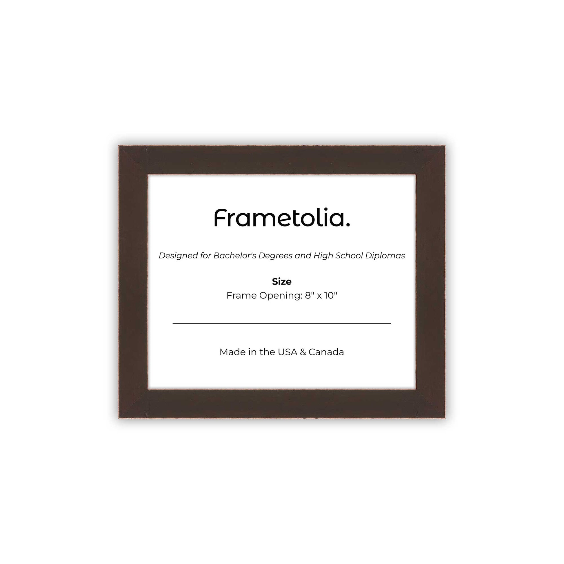 8" x 10" Mahogany FAMILY Diploma Frame - No Mat