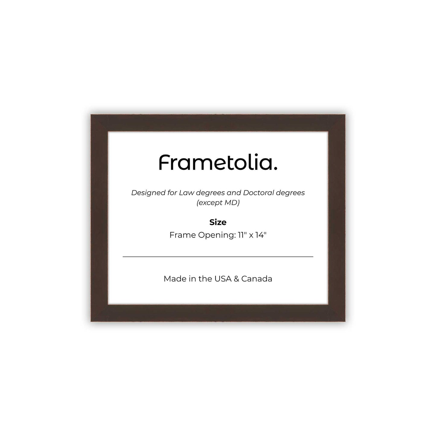 11" x 14" Mahogany FAMILY  Diploma Frame - No Mat