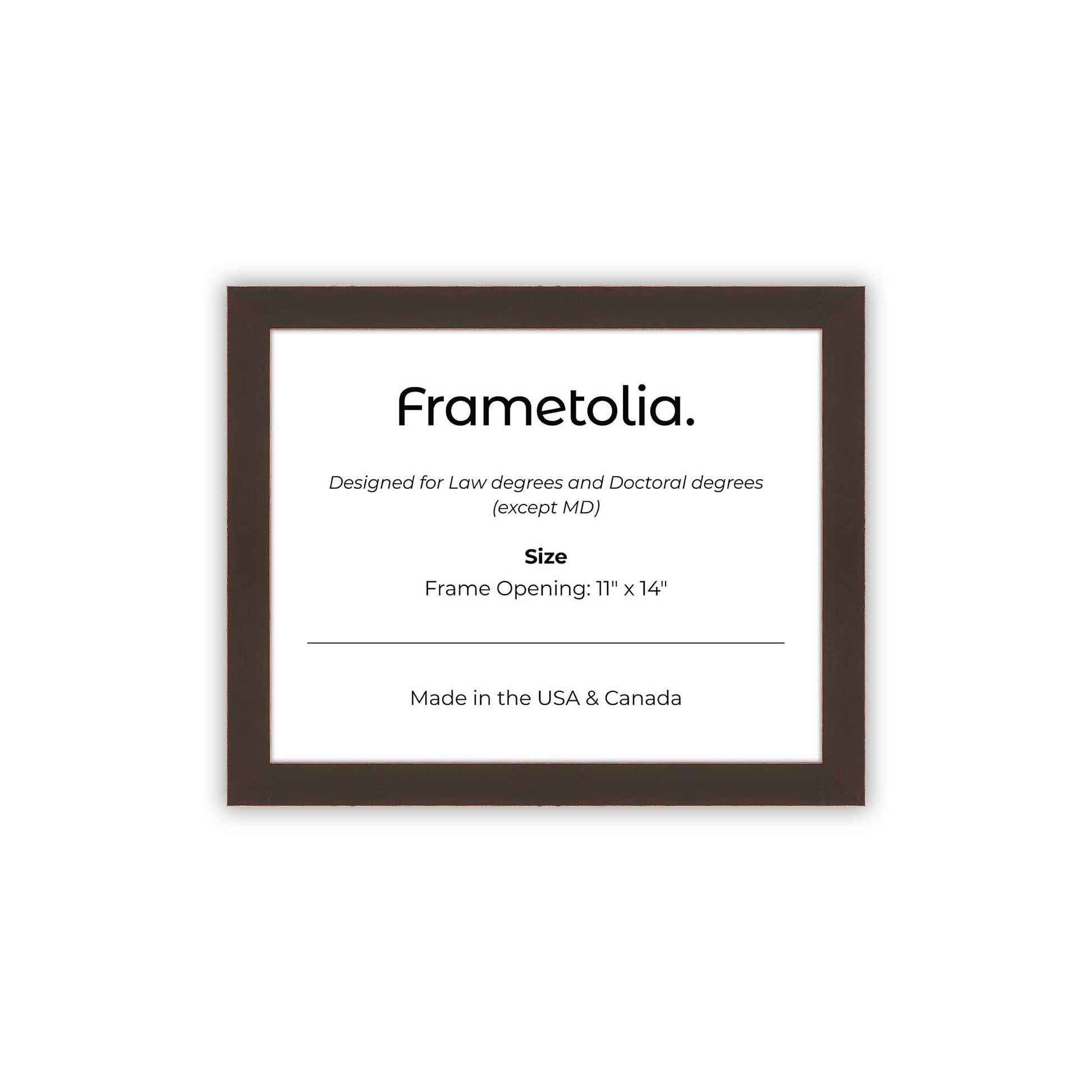 11" x 14" Mahogany FAMILY  Diploma Frame - No Mat