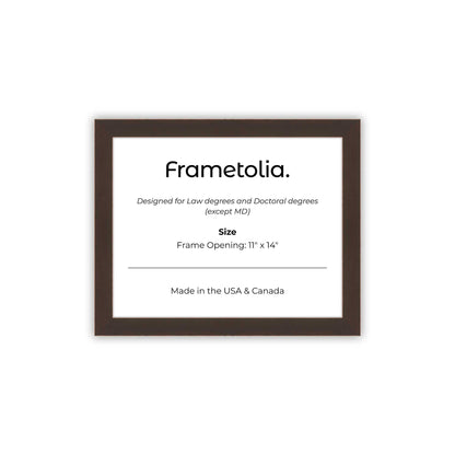 11" x 14" Mahogany FAMILY  Diploma Frame - No Mat