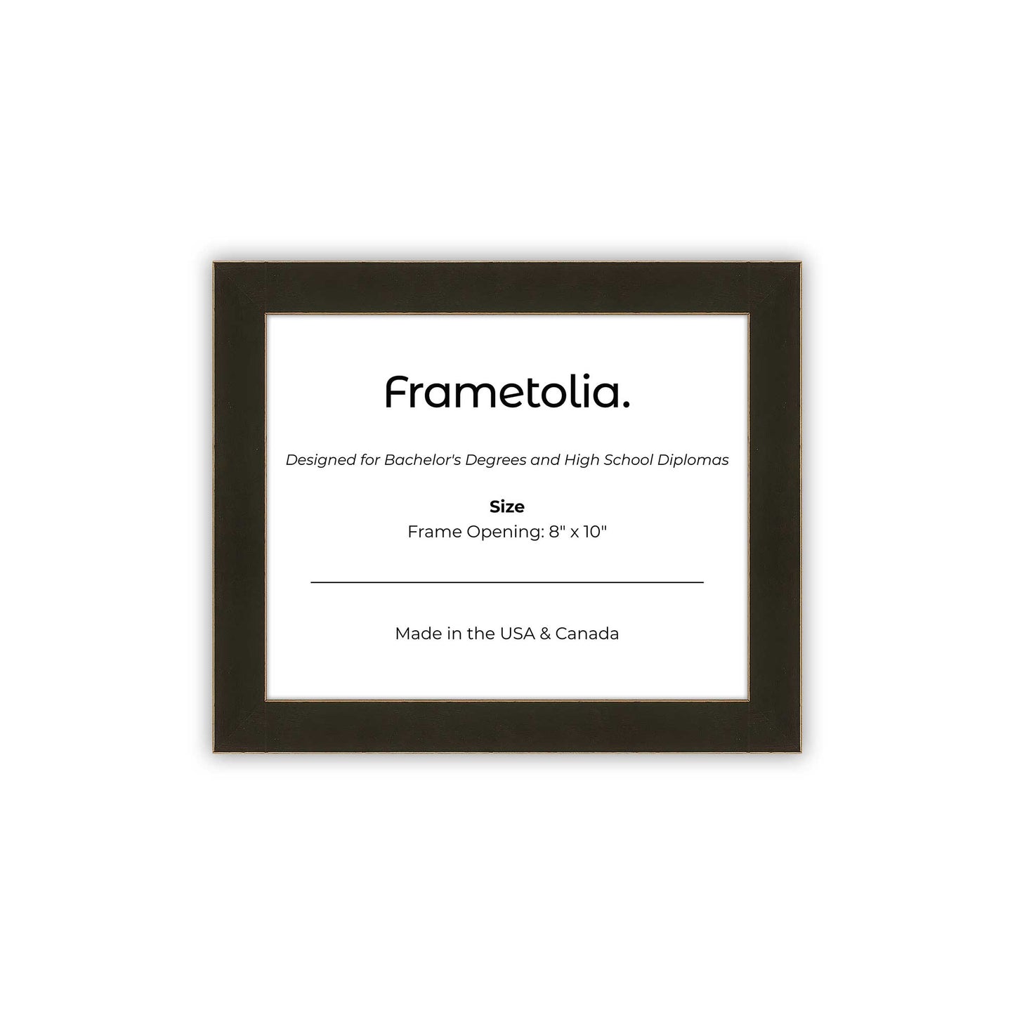 8" x 10" Bravo Brown FAMILY Diploma Frame - No Mat