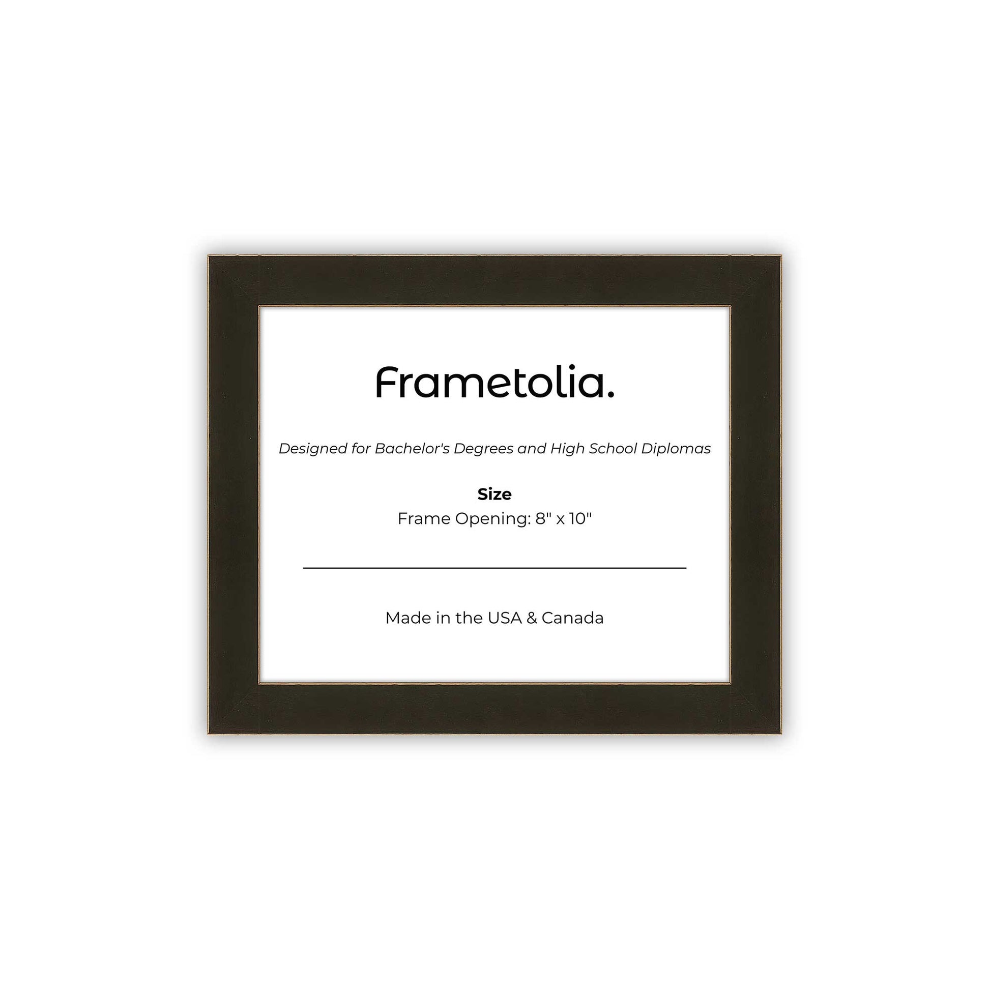 8" x 10" Bravo Brown FAMILY Diploma Frame - No Mat