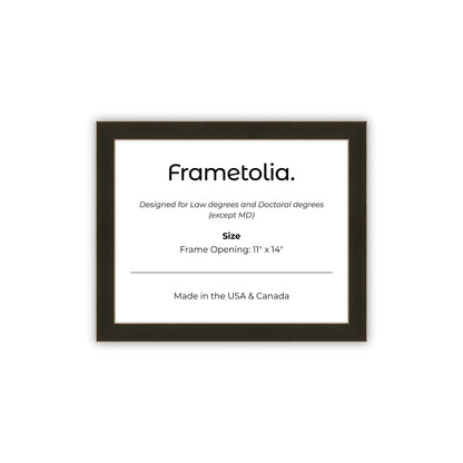 11" x 14" Bravo Brown FAMILY  Diploma Frame - No Mat