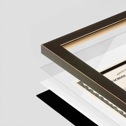 Bravo Brown FAMILY Wall Frame corner Close up with layers broken out