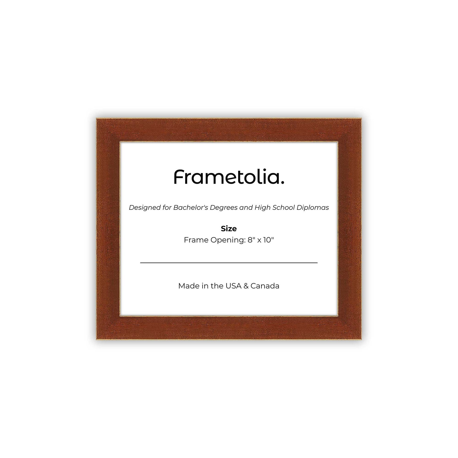 8" x 10" Honey FAMILY Diploma Frame - No Mat