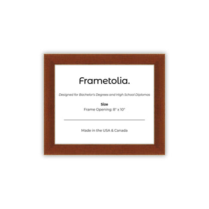 8" x 10" Honey FAMILY Diploma Frame - No Mat