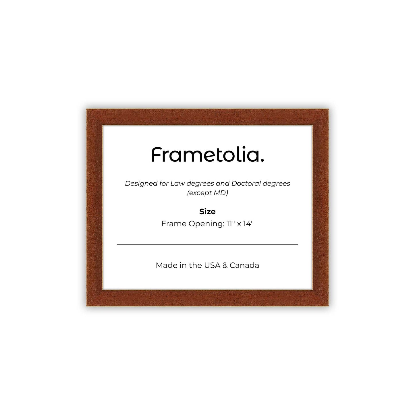 11" x 14" Honey FAMILY  Diploma Frame - No Mat