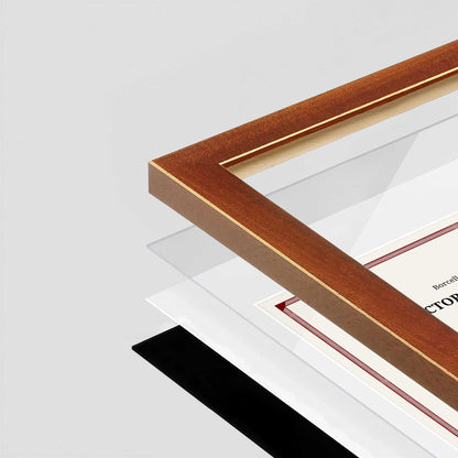 Honey FAMILY Wall Frame corner Close up with layers broken out