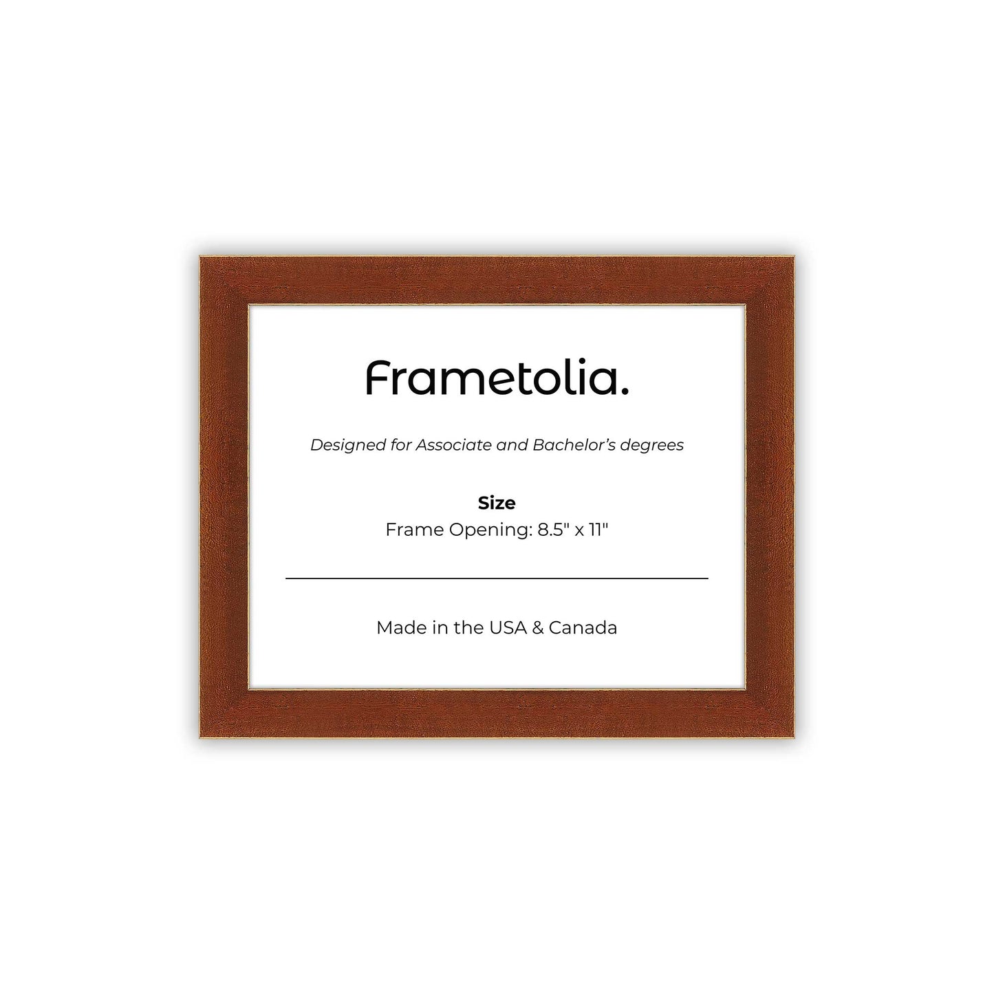 8.5" x 11" Honey FAMILY  Diploma Frame - No Mat