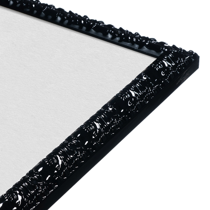 Shimmering Black Renaissance Frame With Custom Print