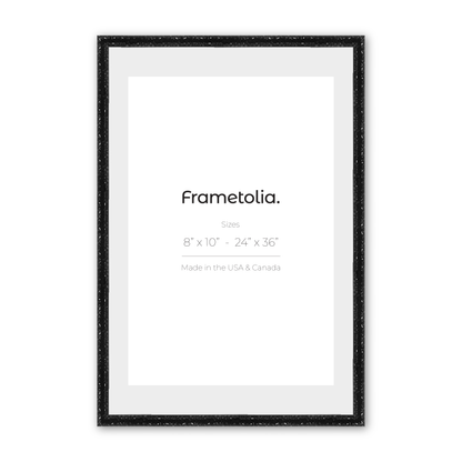 18" x 24" Shimmering Black Renaissance Charm Medium Width Wall Frame