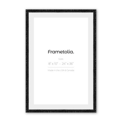 11" x 14" Shimmering Black Renaissance Charm Medium Width Wall Frame