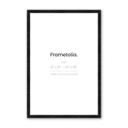 12" x 16" Shimmering Black Renaissance Charm Medium Width Wall Frame