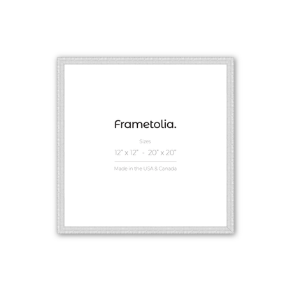 16" x 16" Shimmering White Renaissance Charm Medium Width Wall Frame