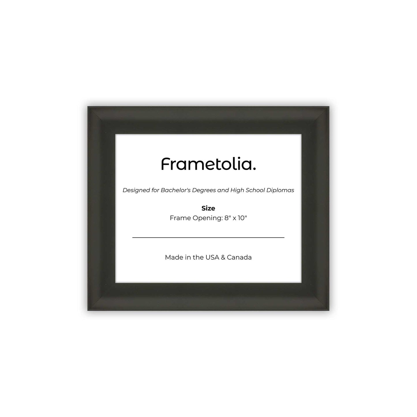 8" x 10" Satin Black FAMILY Diploma Frame - No Mat