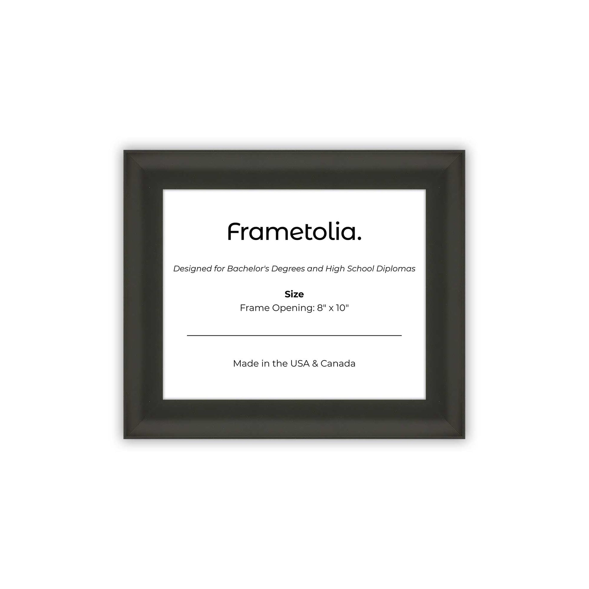 8" x 10" Satin Black FAMILY Diploma Frame - No Mat