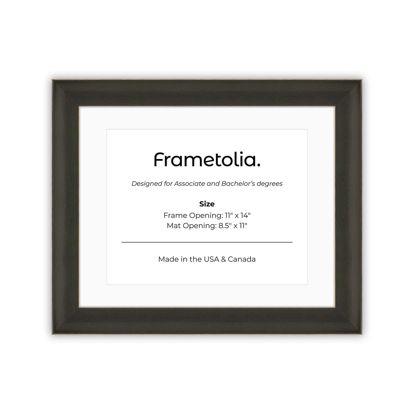 11" x 14" Village Coal FAMILY  Diploma Frame with mat -  8.5 x 11 opening
