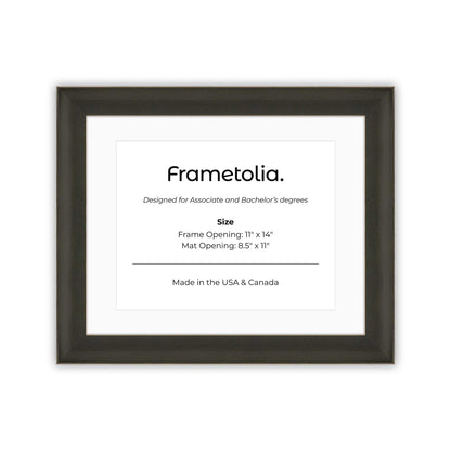 11" x 14" Village Coal FAMILY  Diploma Frame with mat -  8.5 x 11 opening