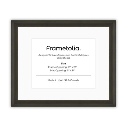 16" x 20" Village Coal FAMILY  Diploma Frame with Mat - 11 x 14 opening
