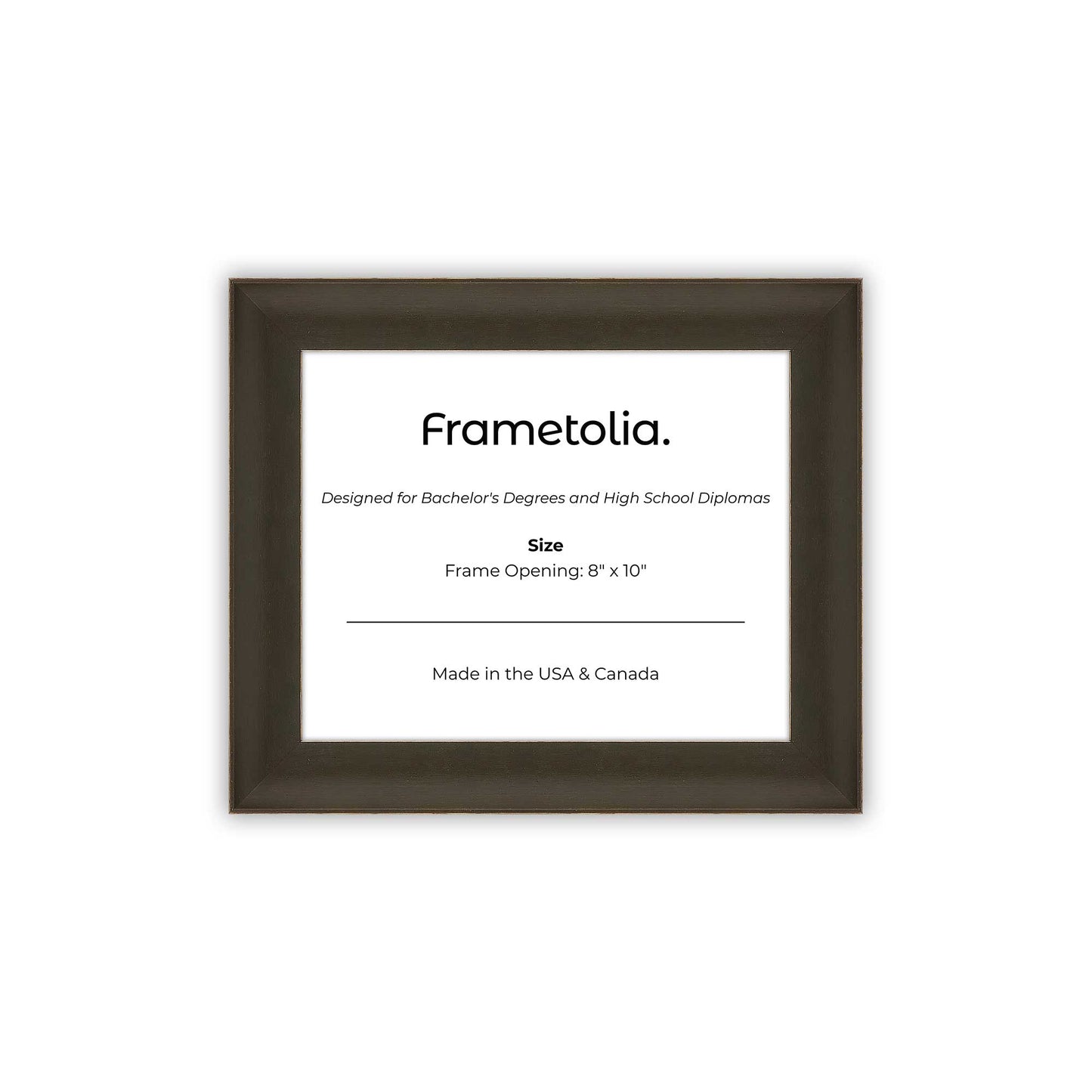 8" x 10" Bravo Brown FAMILY Diploma Frame - No Mat