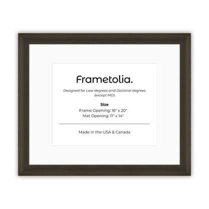 16" x 20" Bravo Brown FAMILY  Diploma Frame with Mat - 11 x 14 opening