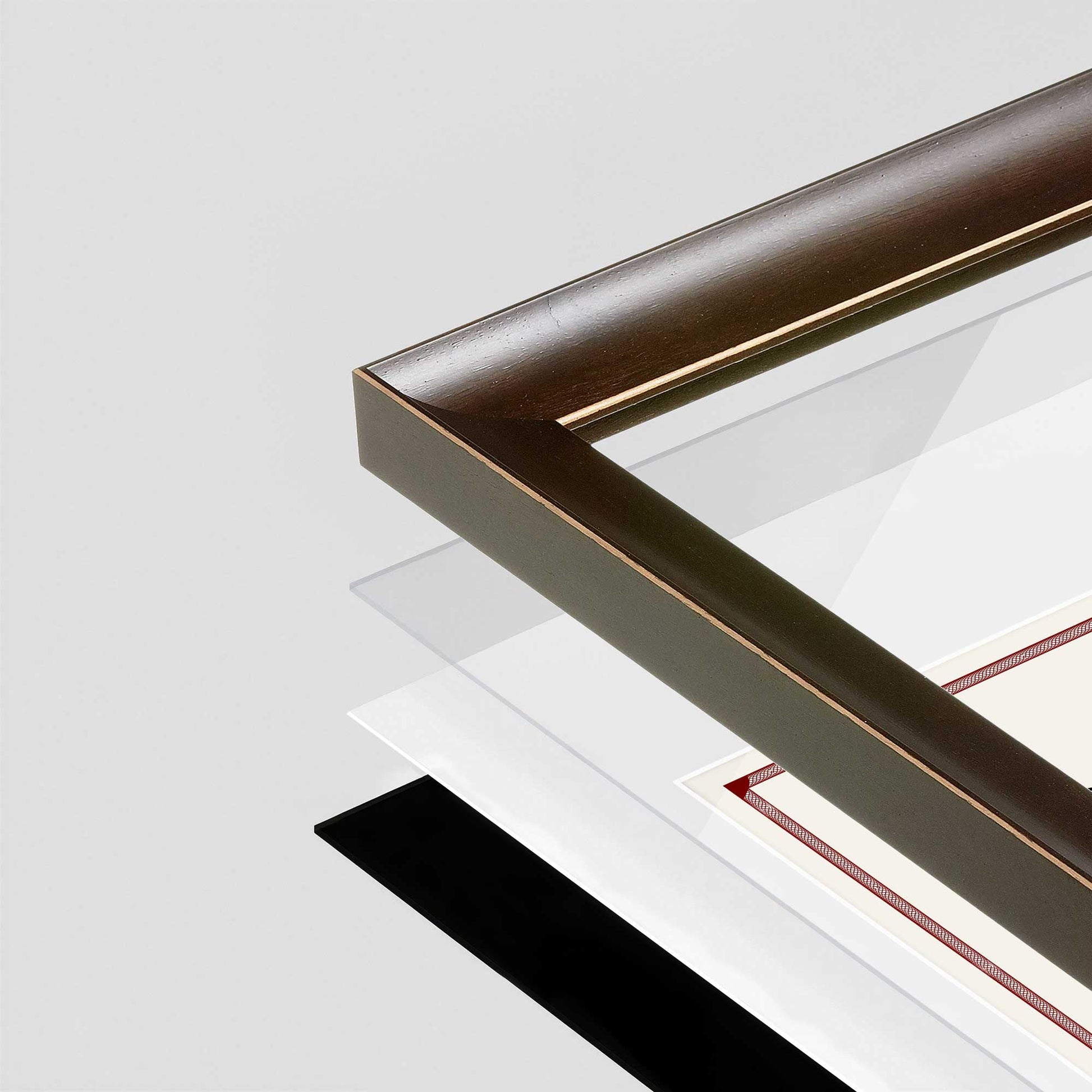 Bravo Brown FAMILY Wall Frame corner Close up with layers broken out
