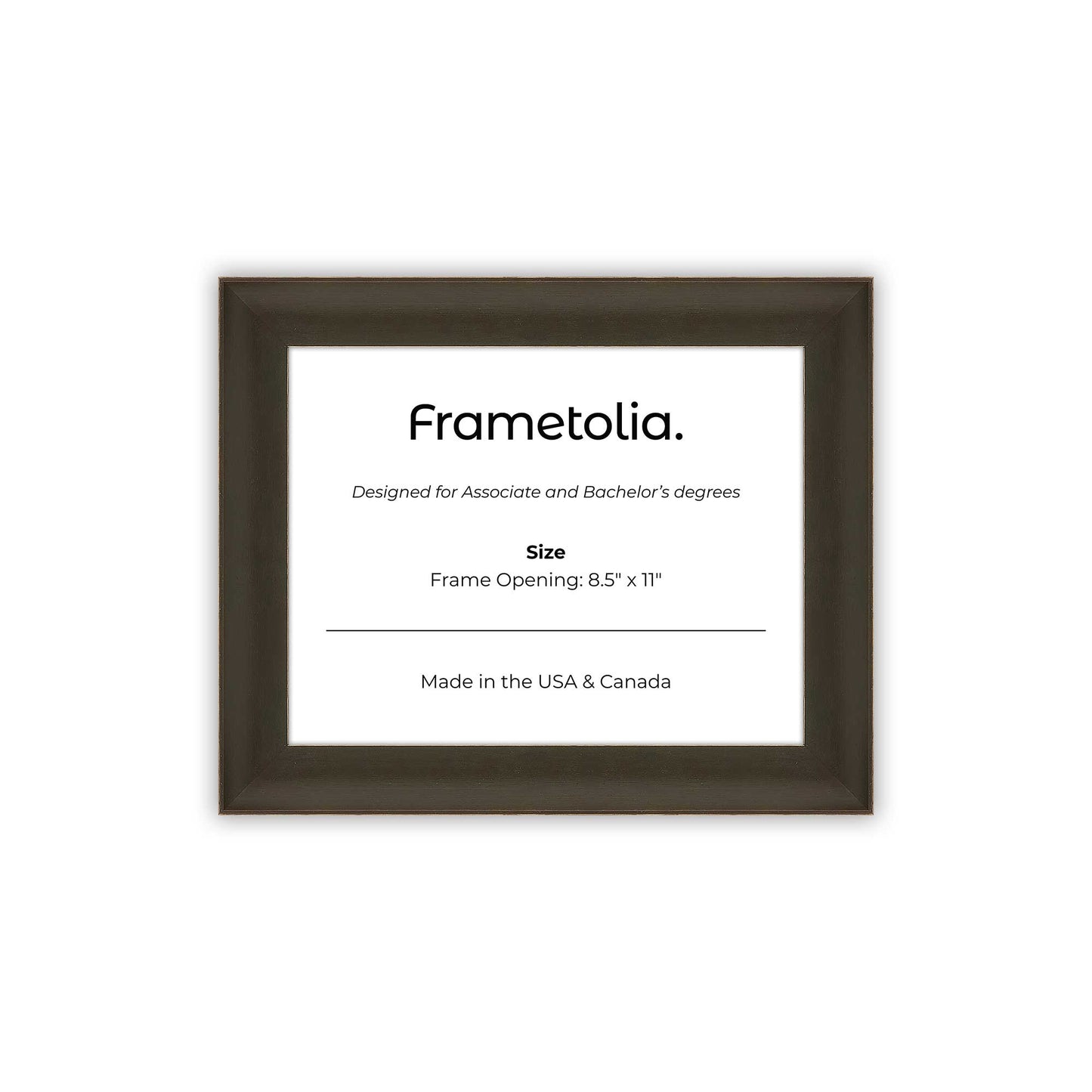 8.5" x 11" Bravo Brown FAMILY  Diploma Frame - No Mat